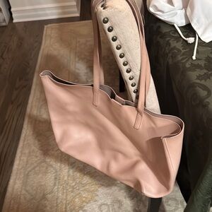 Saint Laurent Pink Tote Bag with additional zipper wallet